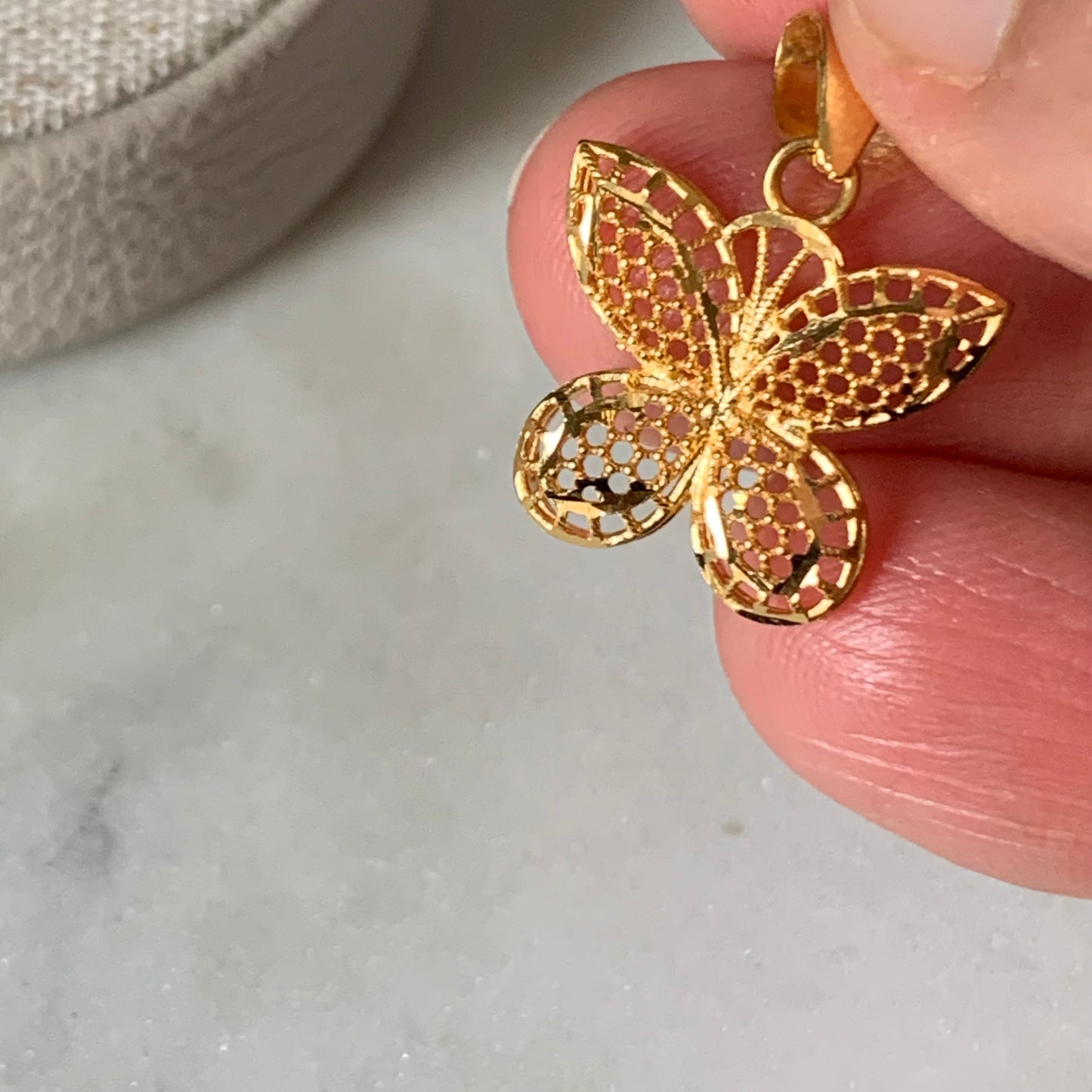 22ct Gold Butterfly Pendant