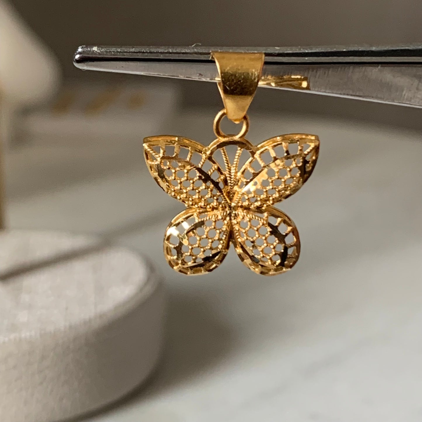 22ct Gold Butterfly Pendant