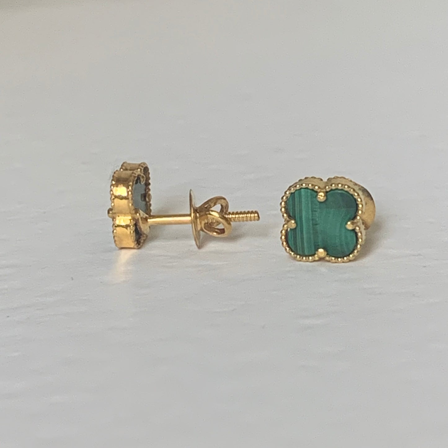 22ct Luxury Clover Stud Pair | 8mm