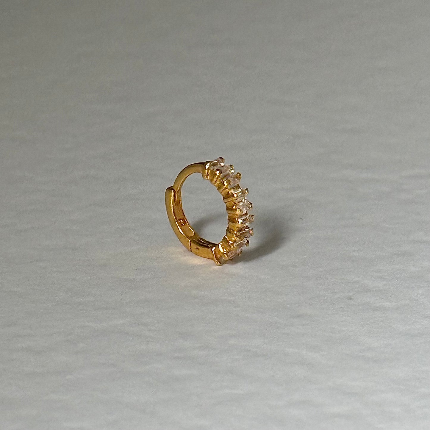 All gold cluster hoop | 6mm