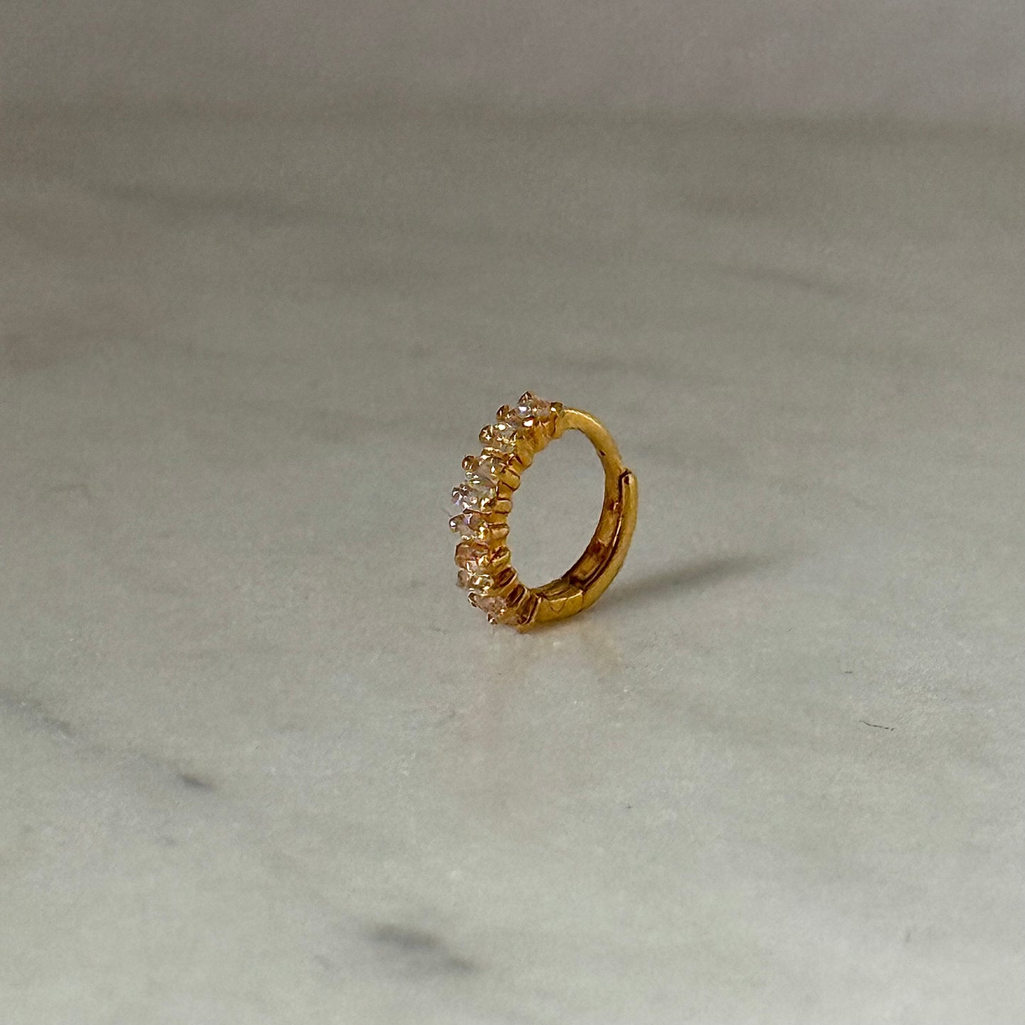 All gold cluster hoop | 6mm