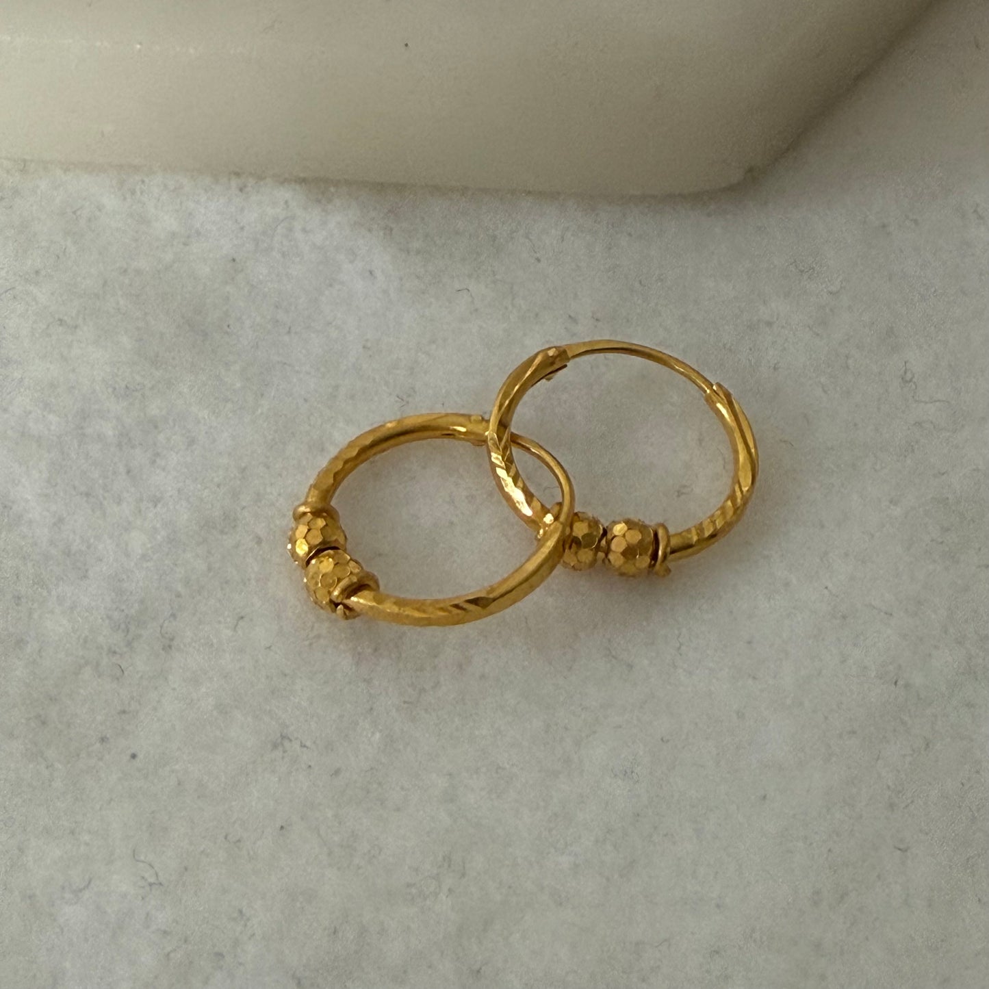 22ct Gold Hoop Pair | small