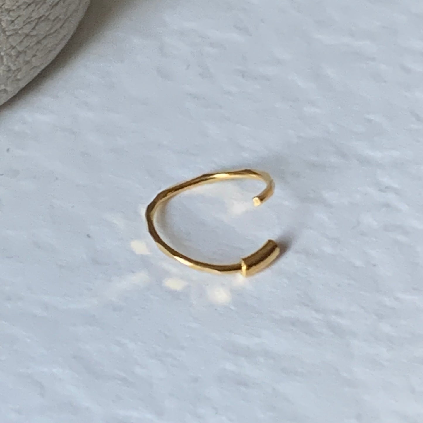 18ct Gold diamond cut hoop | 9mm