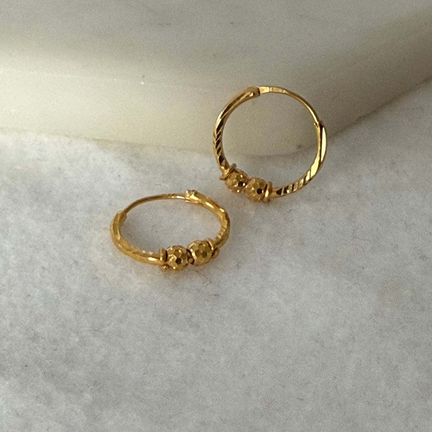 22ct Gold Hoop Pair | small
