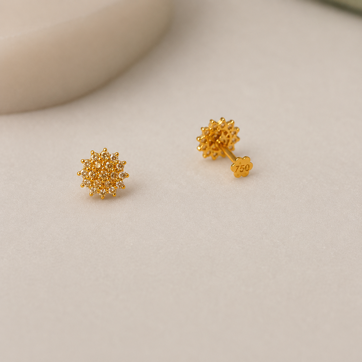 Autumnal Collection | Radiance, 18ct Gold Cluster Studs