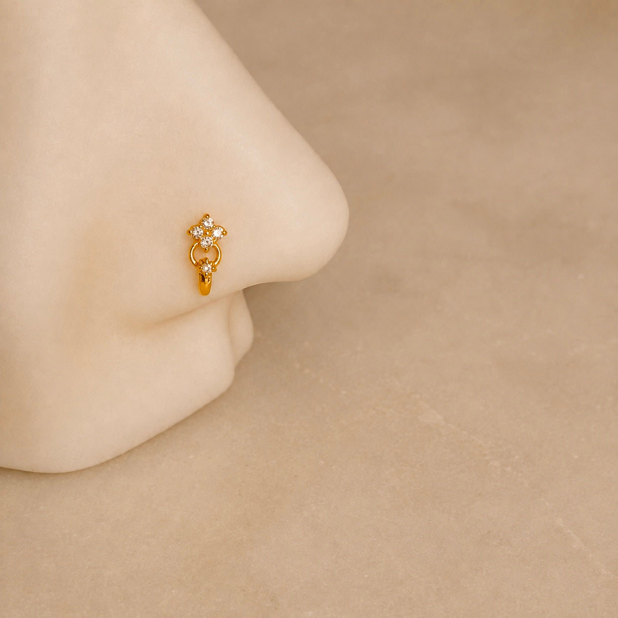 Olive | 18ct gold drop stud