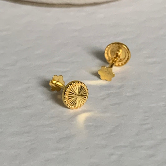 18ct Gold Round Stud Pair | 5mm