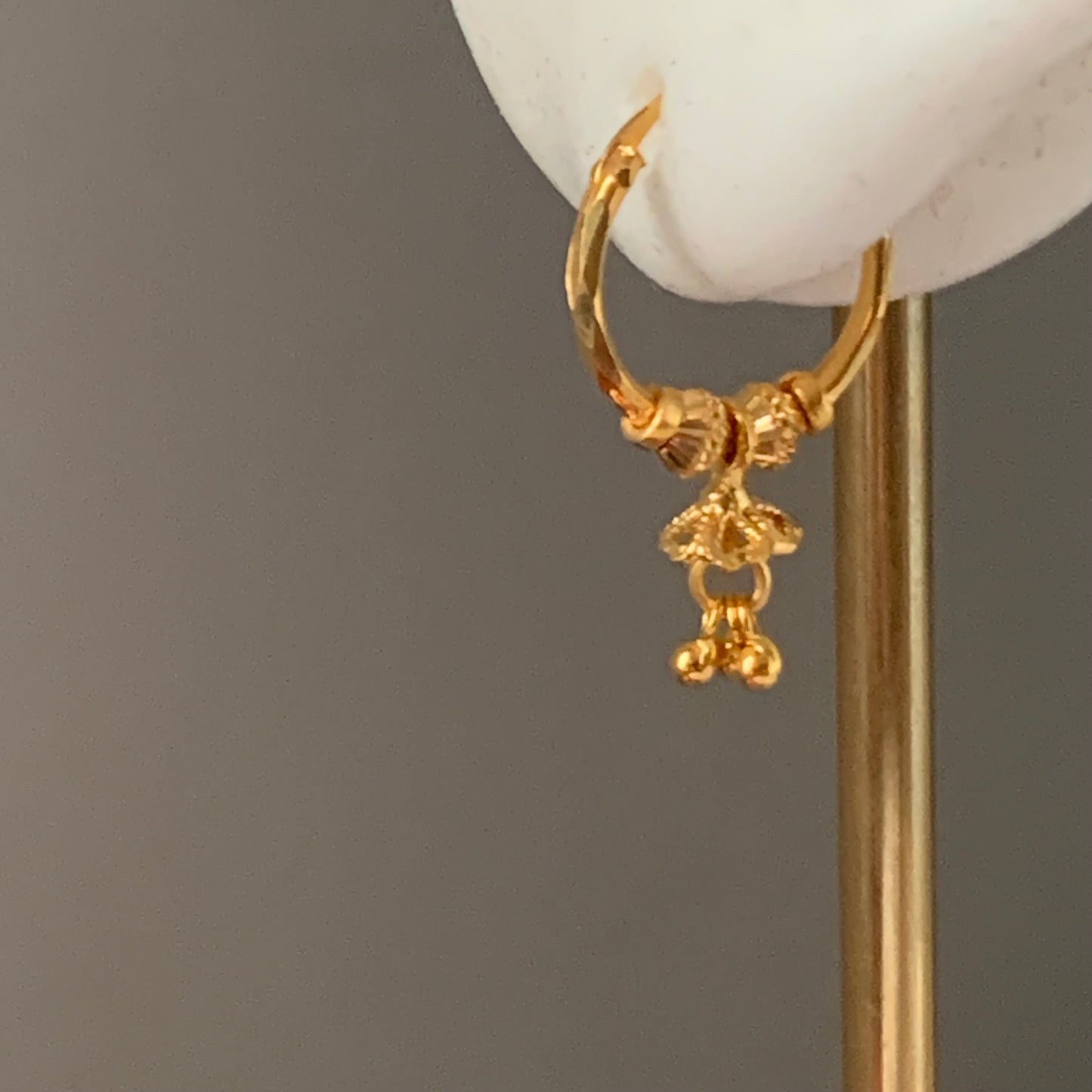 18ct Gold Jumka Hoop Pair | 10mm