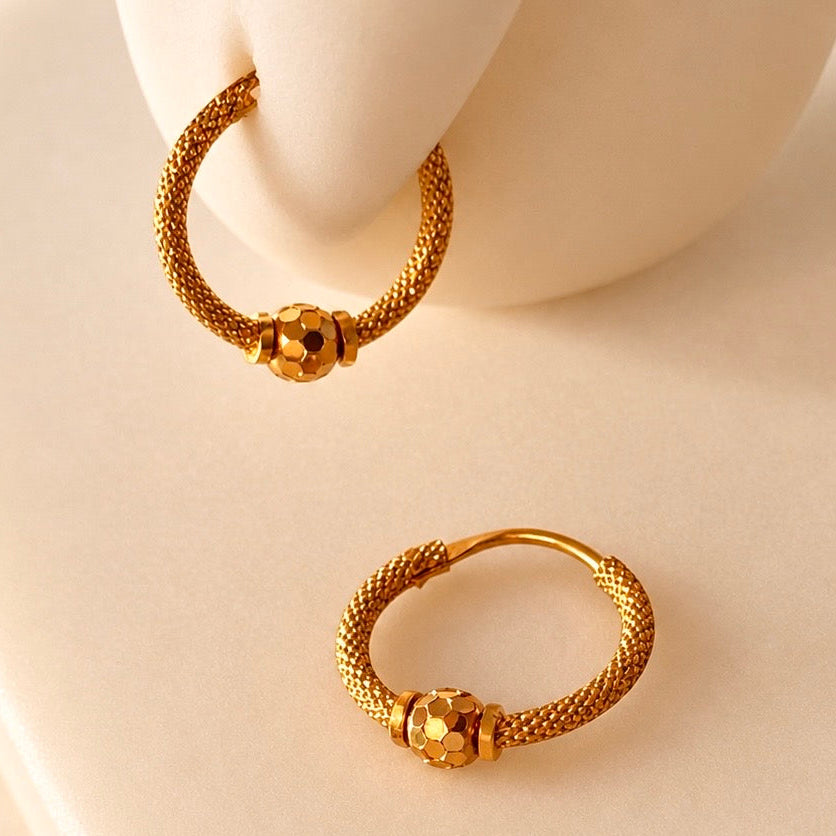 Jaipur | 22ct Gold Hoops (small - 10mm)