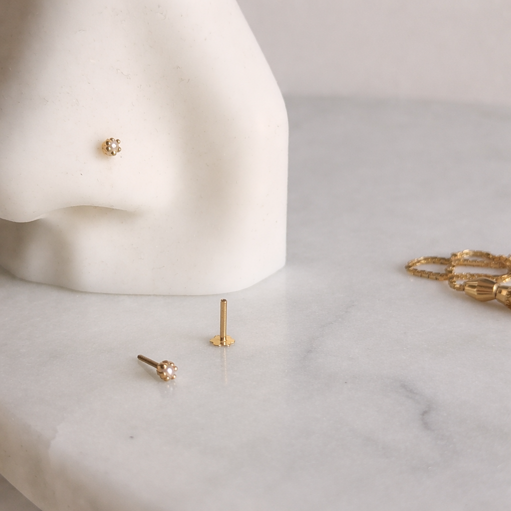 14ct gold mini pearl | 2mm