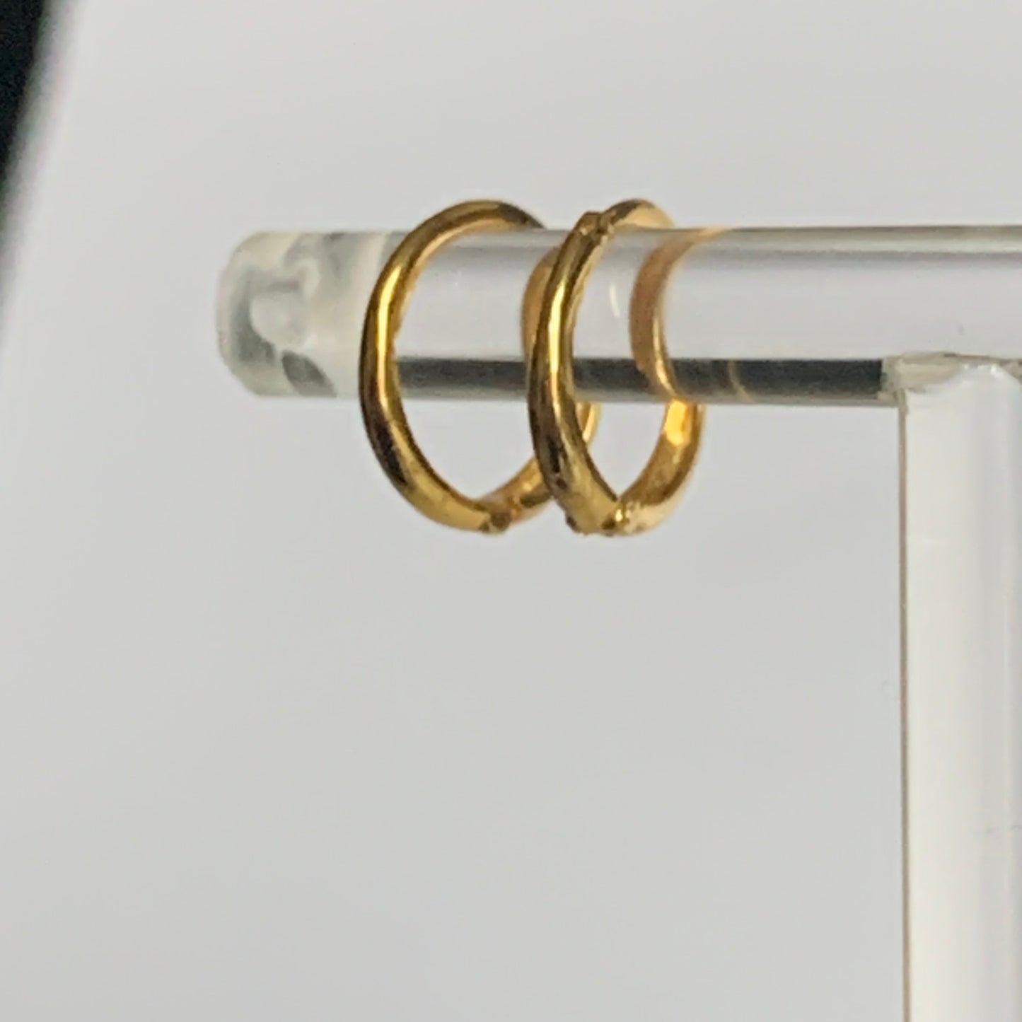 18k small polished hoop pair (7mm)