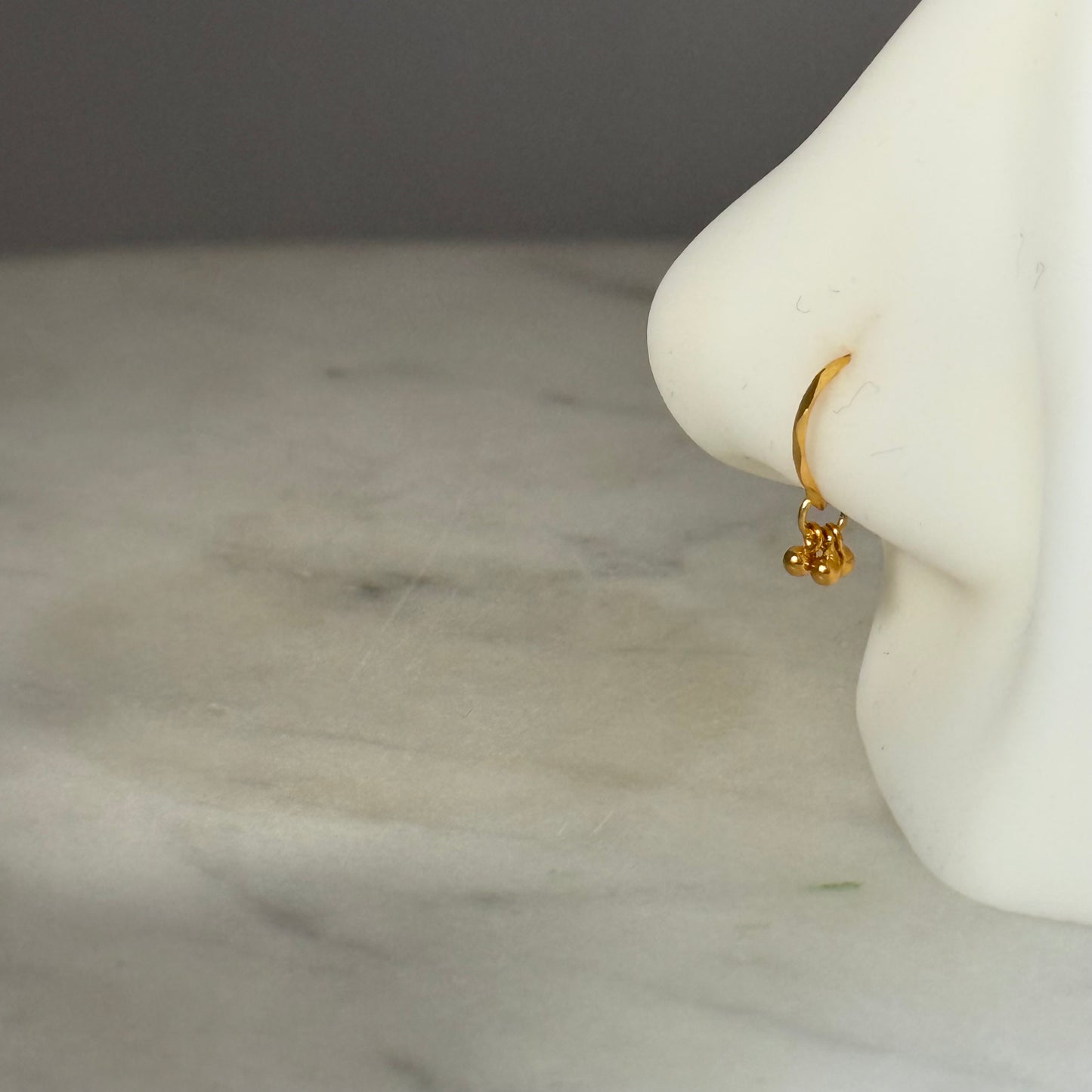 18ct gold dangly hoop | 6mm