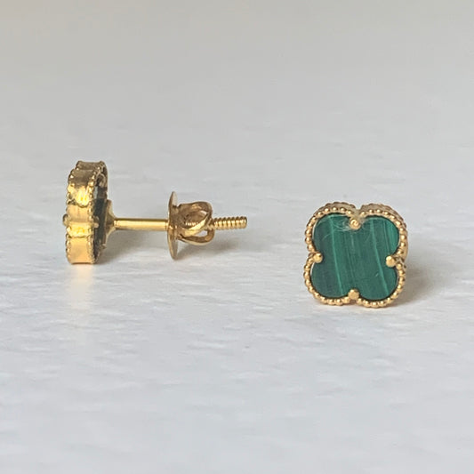 22ct Luxury Clover Stud Pair | 8mm