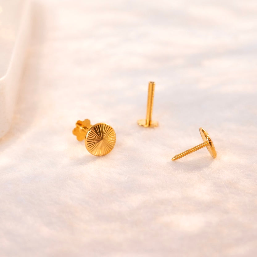 Disc studs | 18ct Gold, 5mm