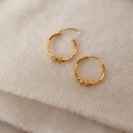 Aya | 18ct gold hoop pair