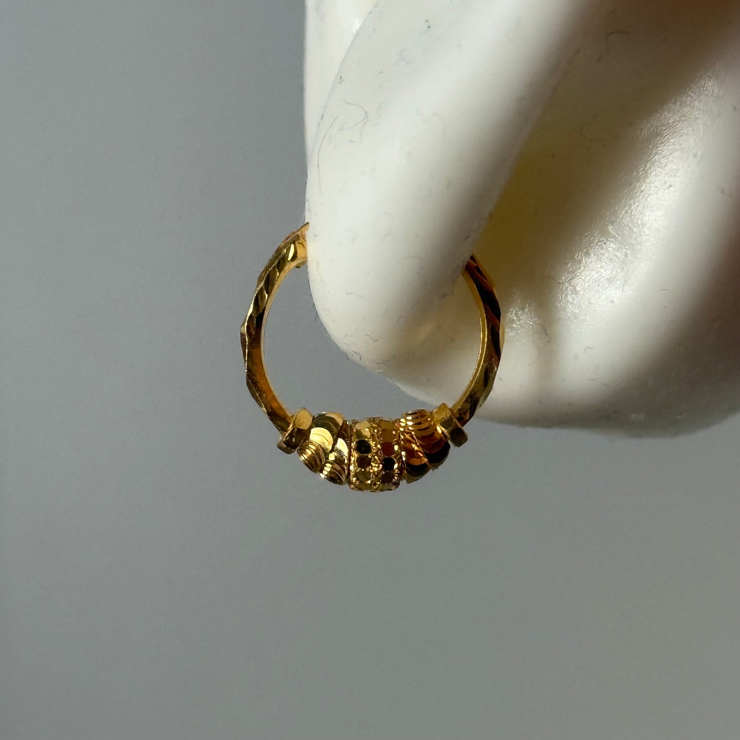 22ct gold hoop pair | 11mm