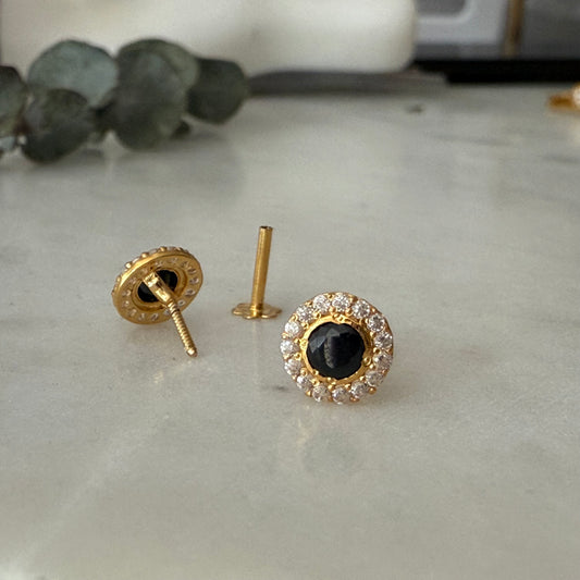 14ct Gold Stud Pair | 7mm