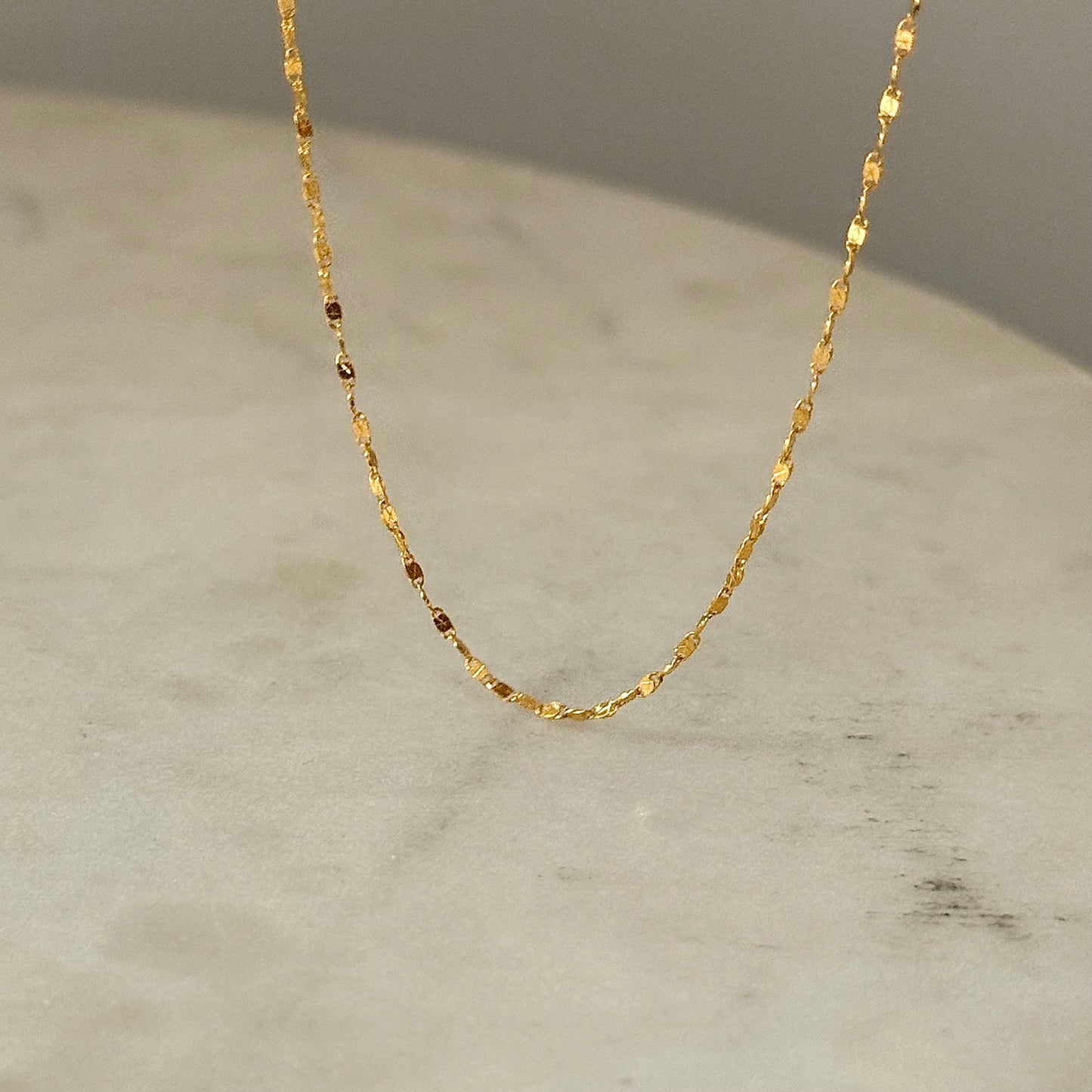 22ct Gold minimalist necklace | 18 inches