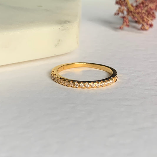 22ct Gold Band with CZ | size L1/2