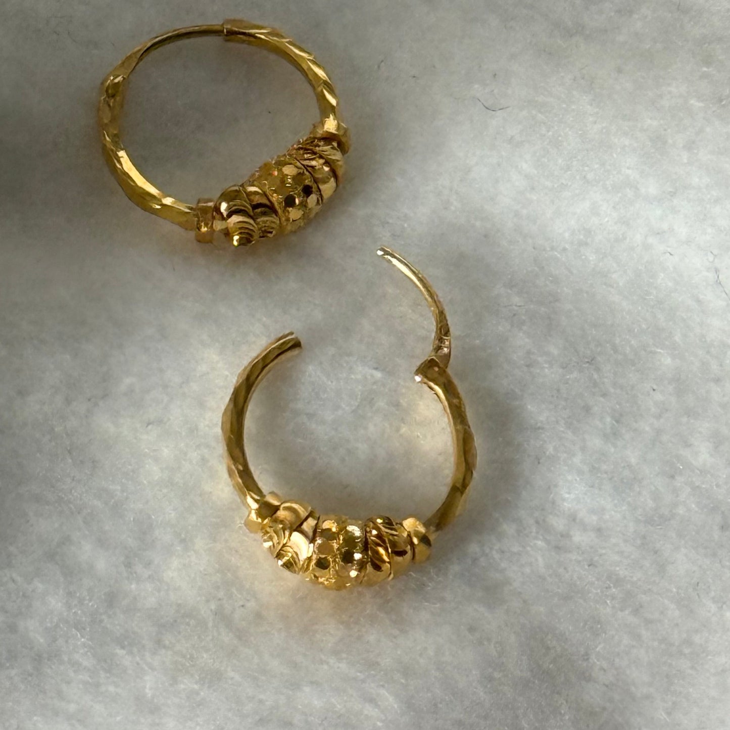 22ct gold hoop pair | 11mm