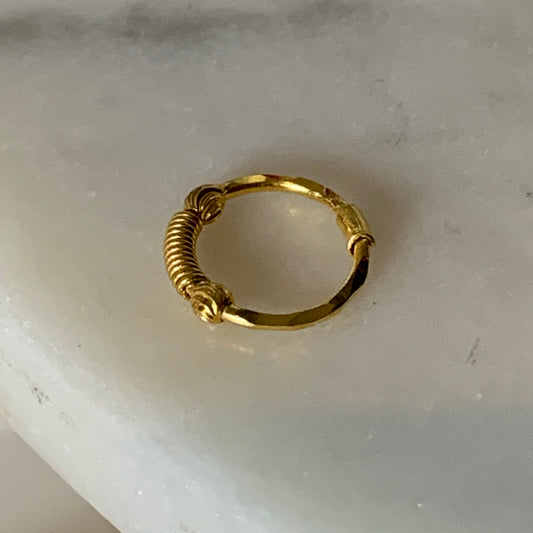 18ct gold single hoop | 7mm