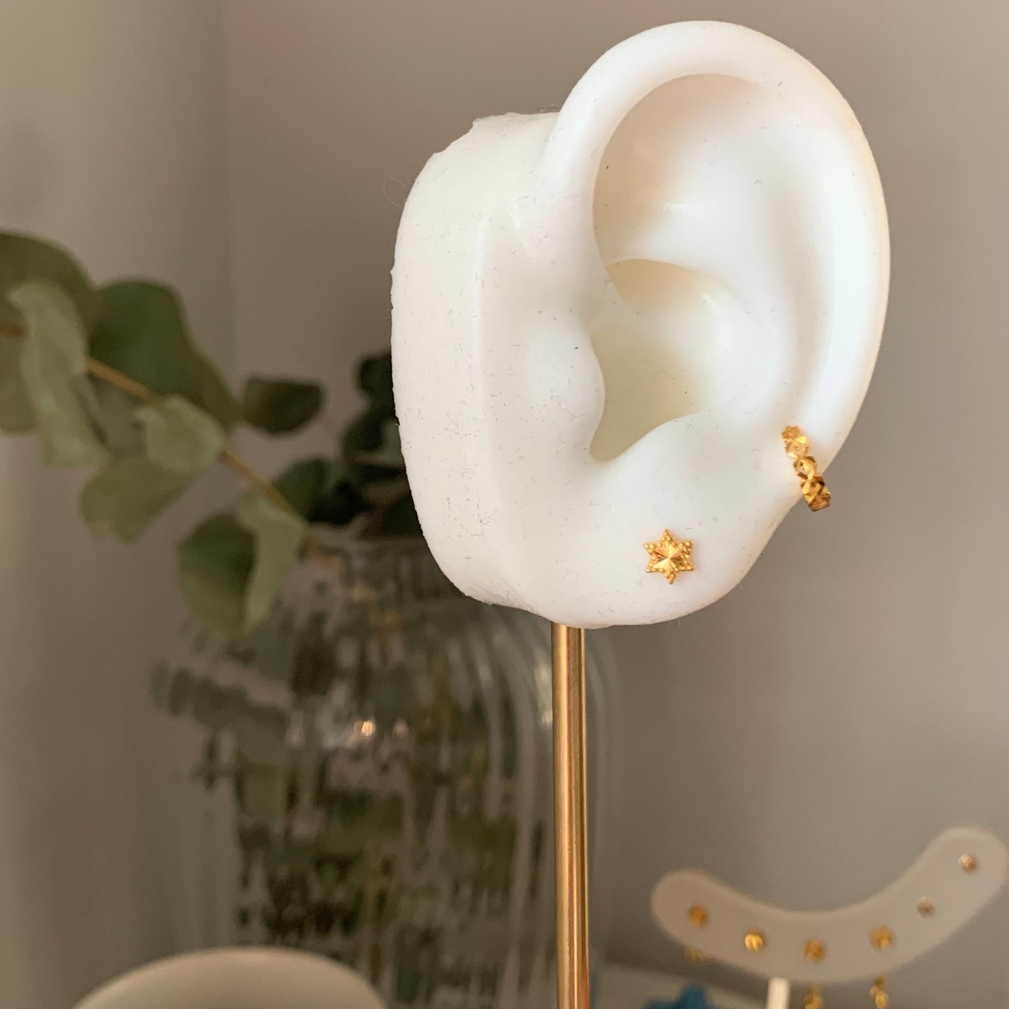 18ct Gold Star Stud Pair | 5mm