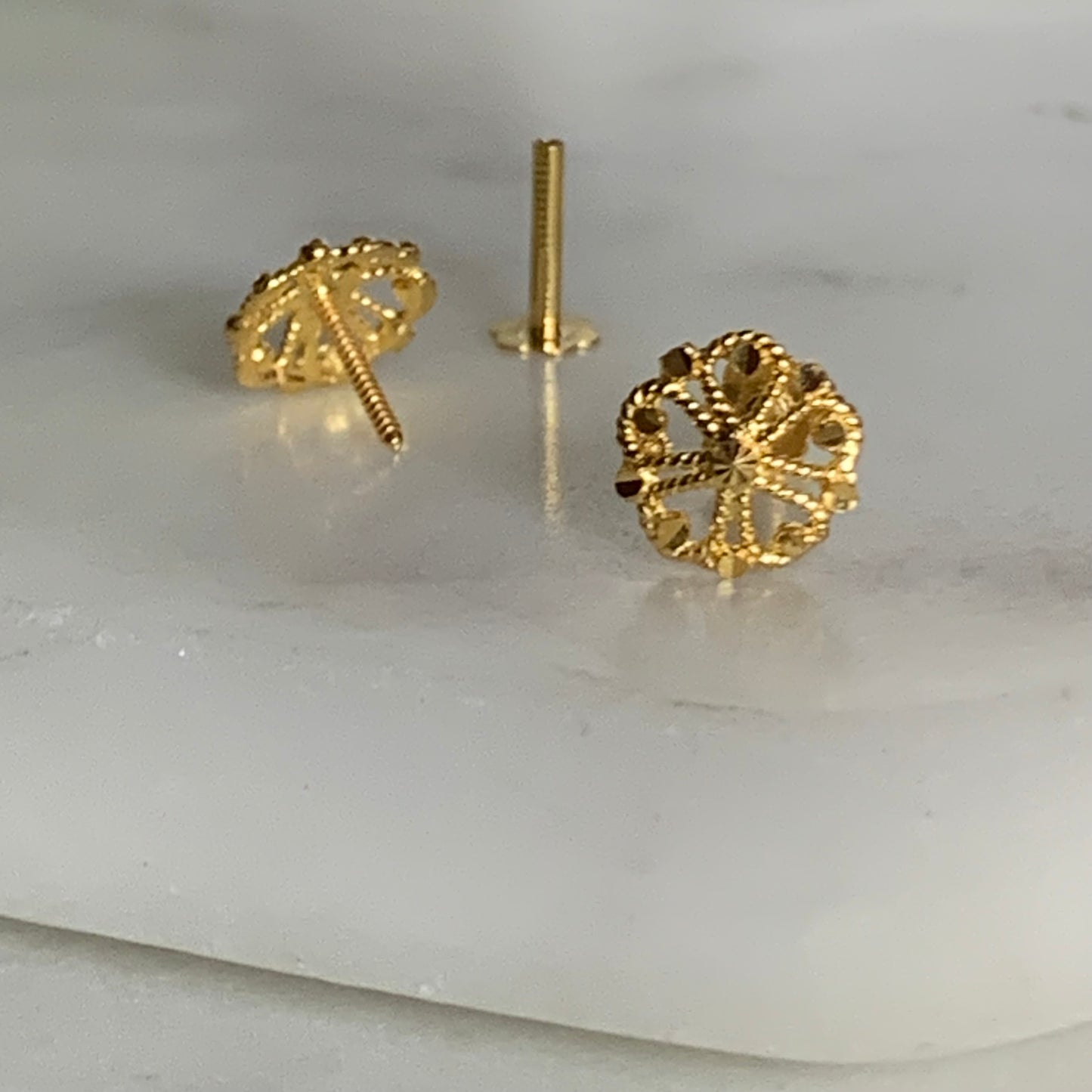 18ct Gold Stud Pair | 7mm