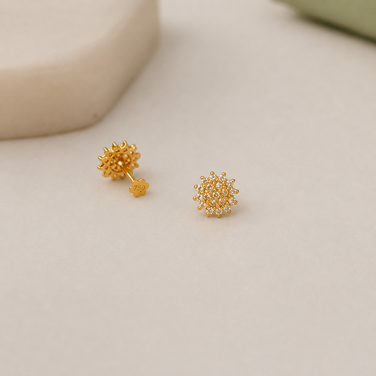 Autumnal Collection | Radiance, 18ct Gold Cluster Studs