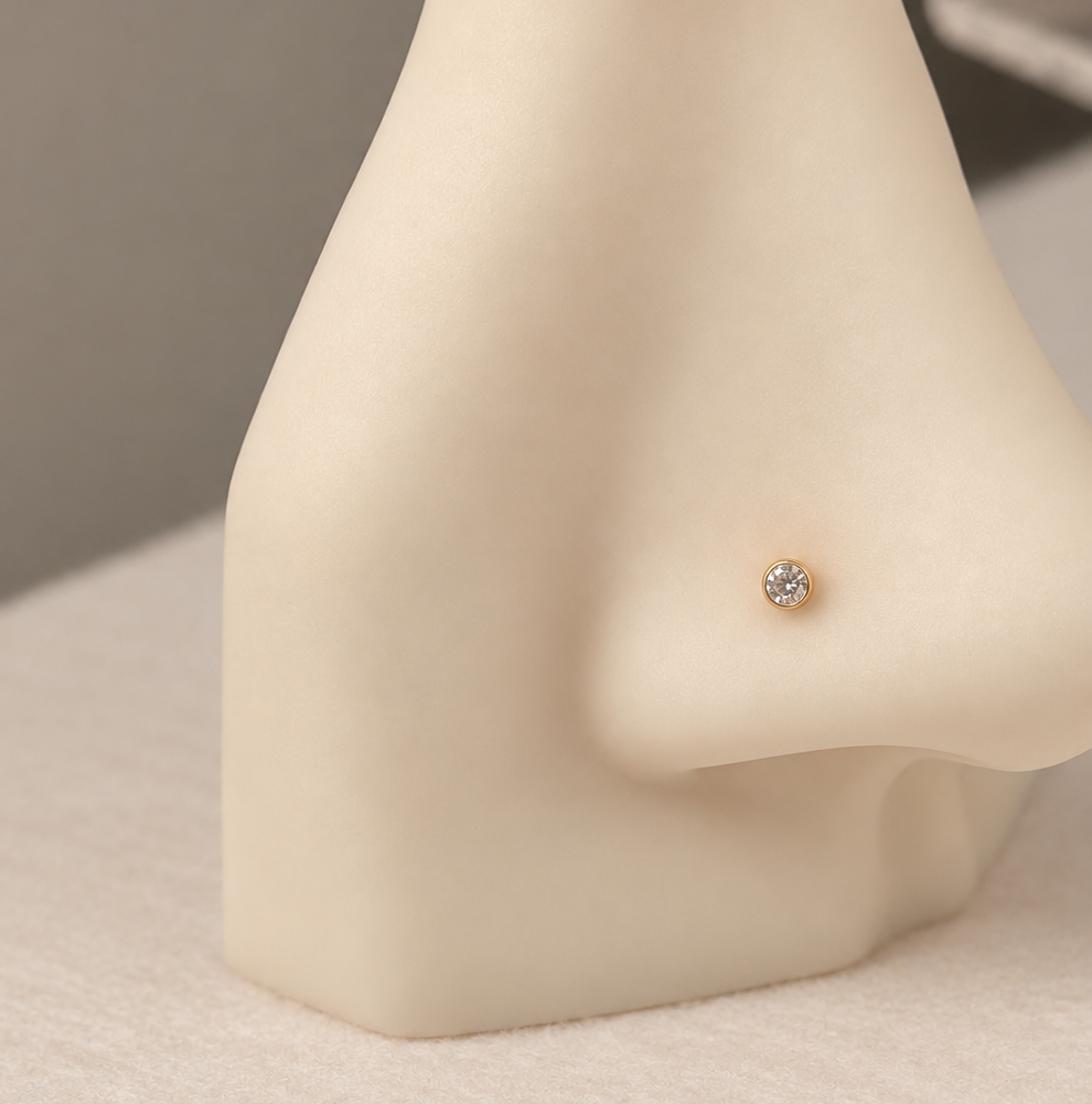 The Basic | 18ct Gold Rim Stud (2mm)