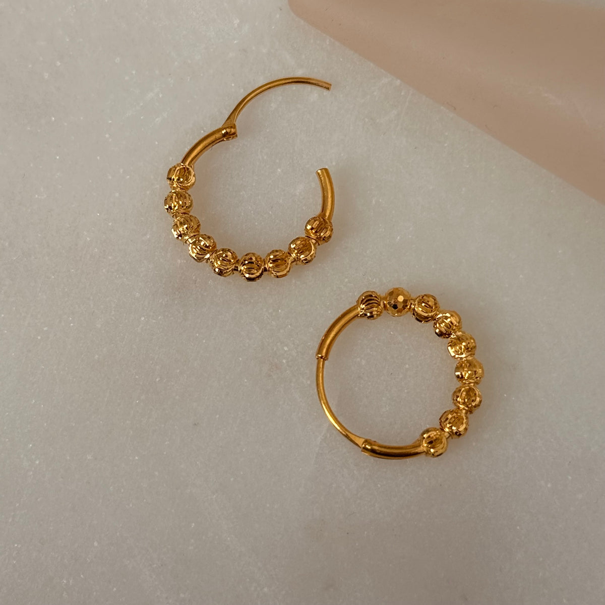 Sienna | 22ct Beaded Hoop