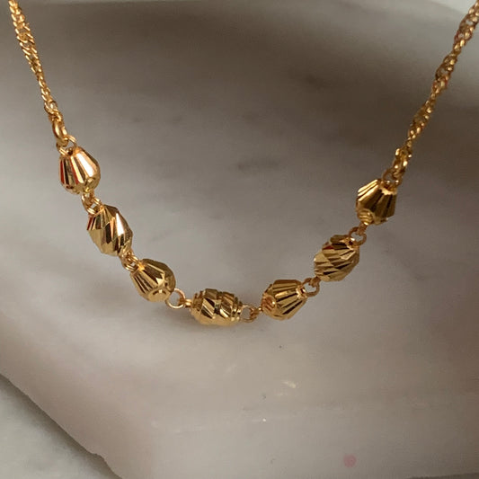 22ct Gold Beaded Necklace | 17 inches