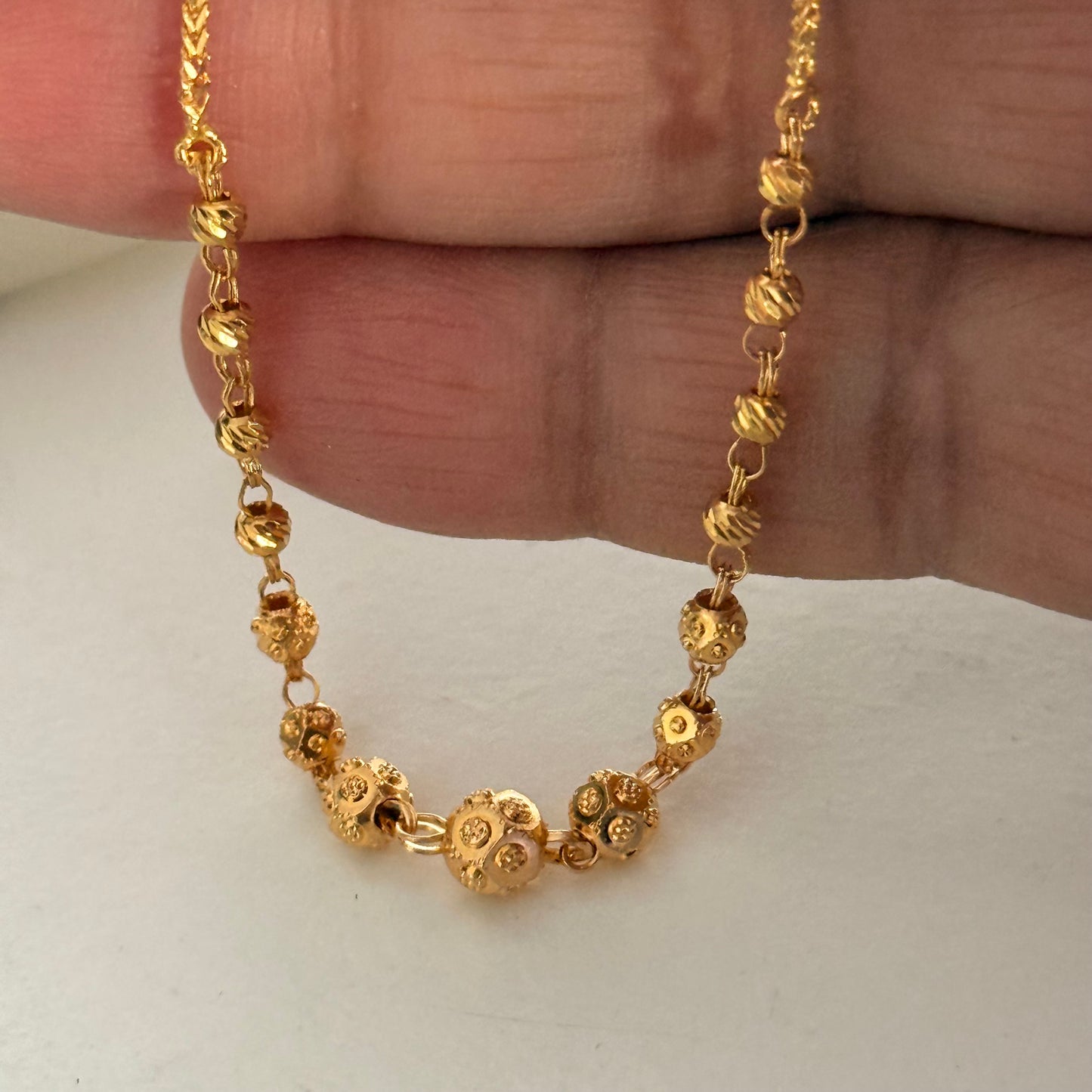 Esme, 22ct gold bracelet | 7.4 inches