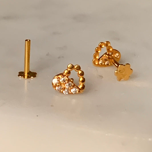 18ct Gold Dainty Hearts | 6mm