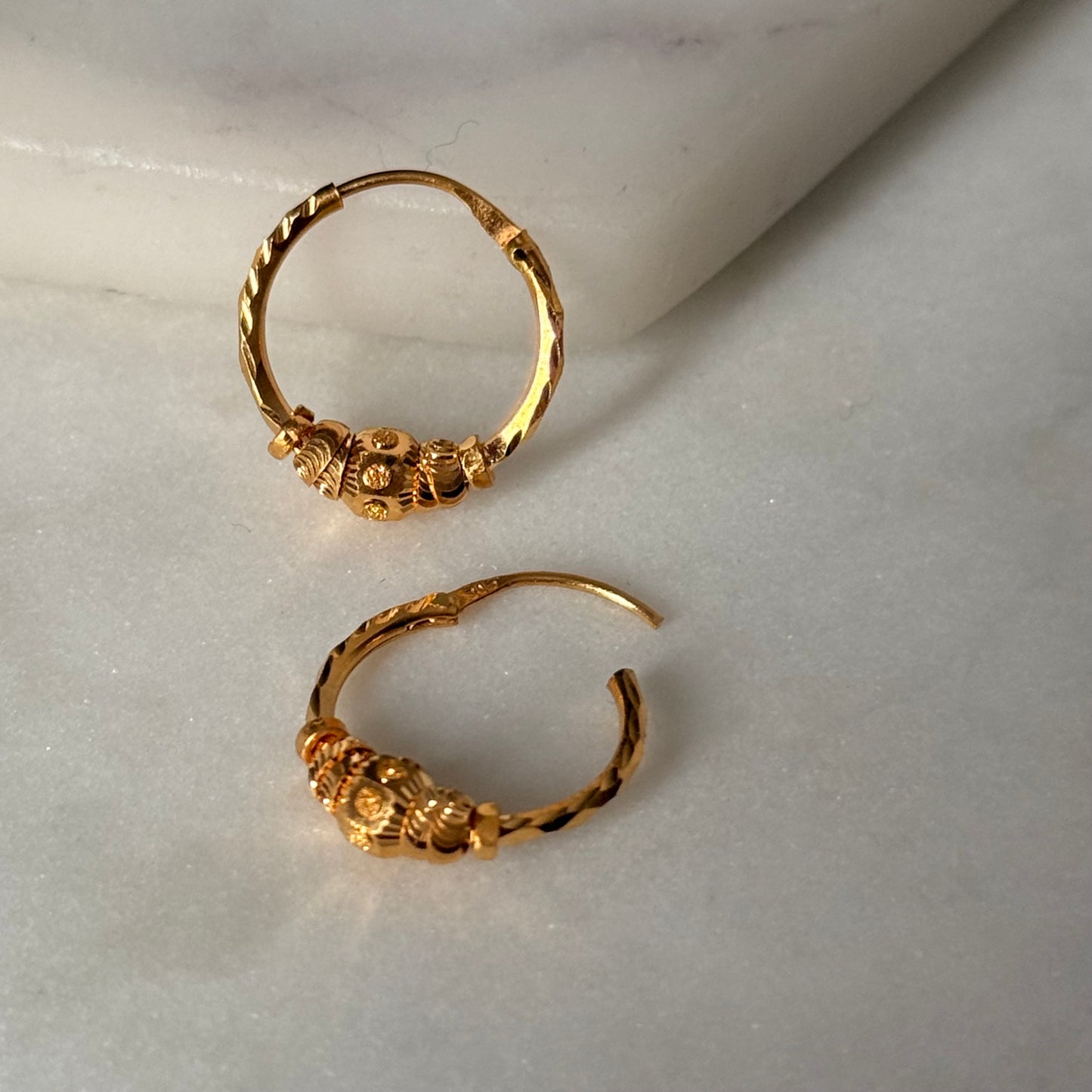 Aurelli, 22ct gold hoop pair | 12mm