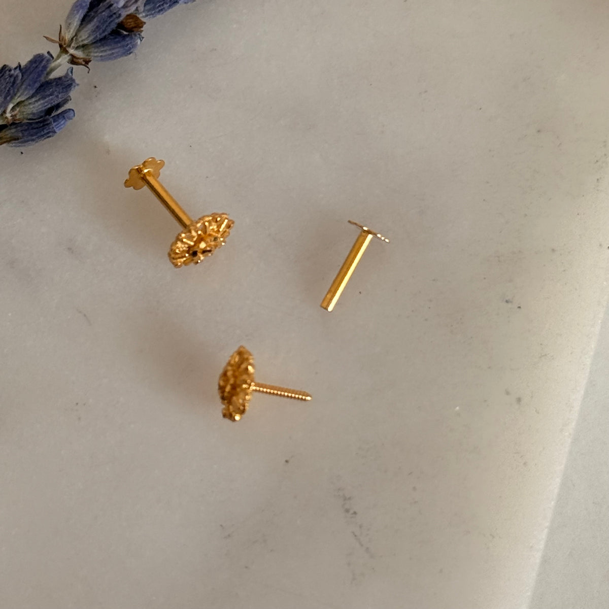 Autumnal Collection | Rosette, 18ct Gold Studs (6mm)