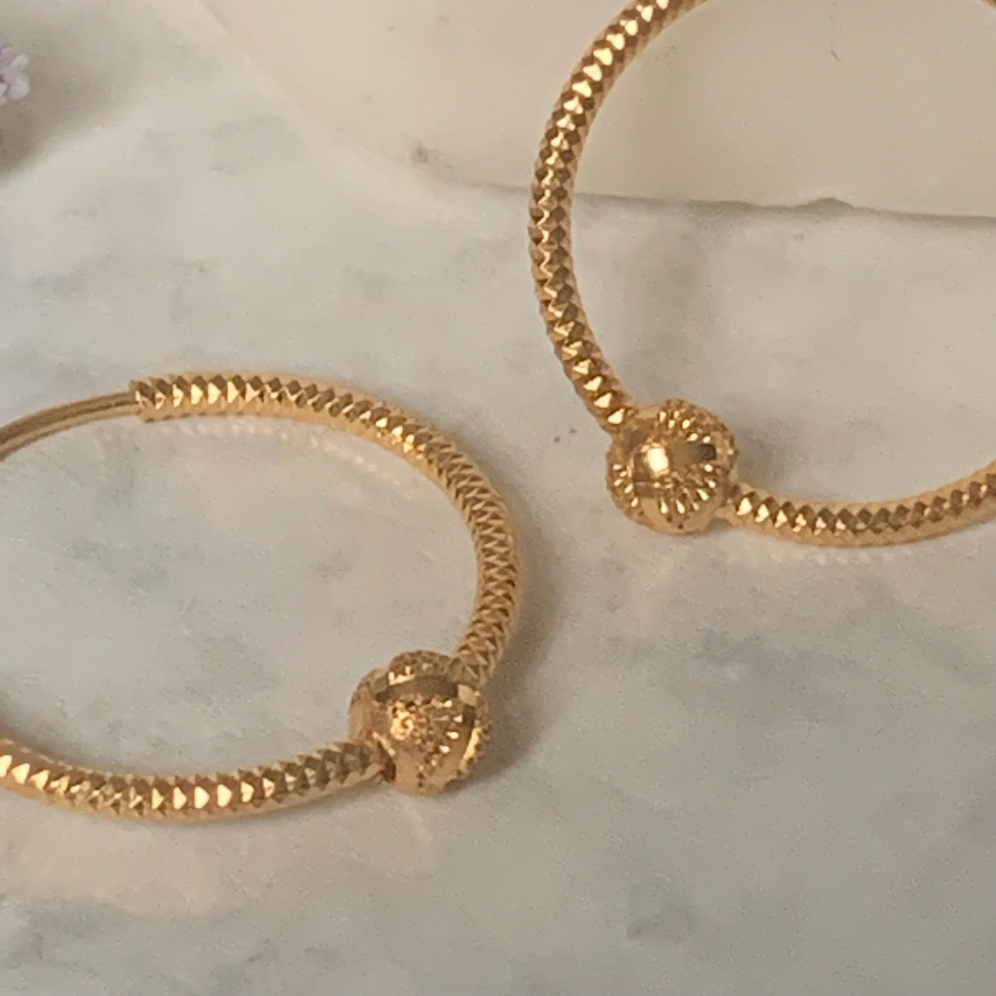 22ct Gold Hoops | 19mm