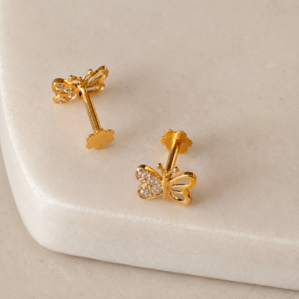 Éclat Butterfly Studs | 18ct