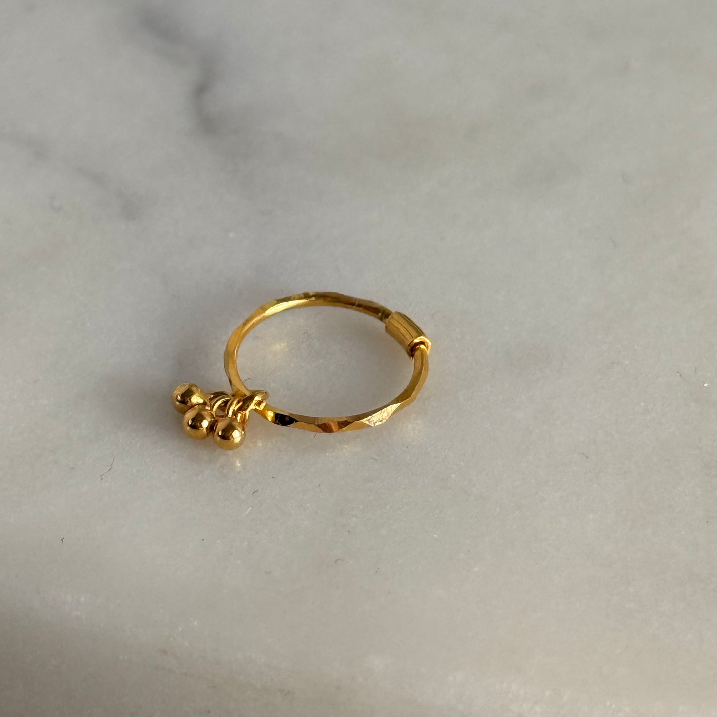 18ct triple dangly hoop | 8mm