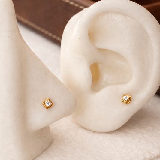 18ct gold stud | 3.5mm