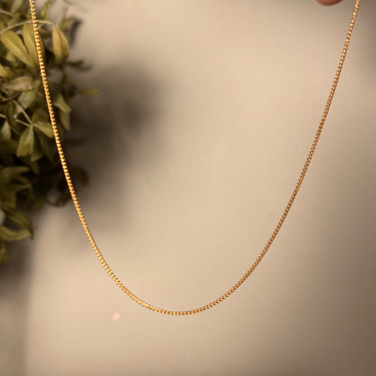 22ct Gold minimalist necklace | 18 inches