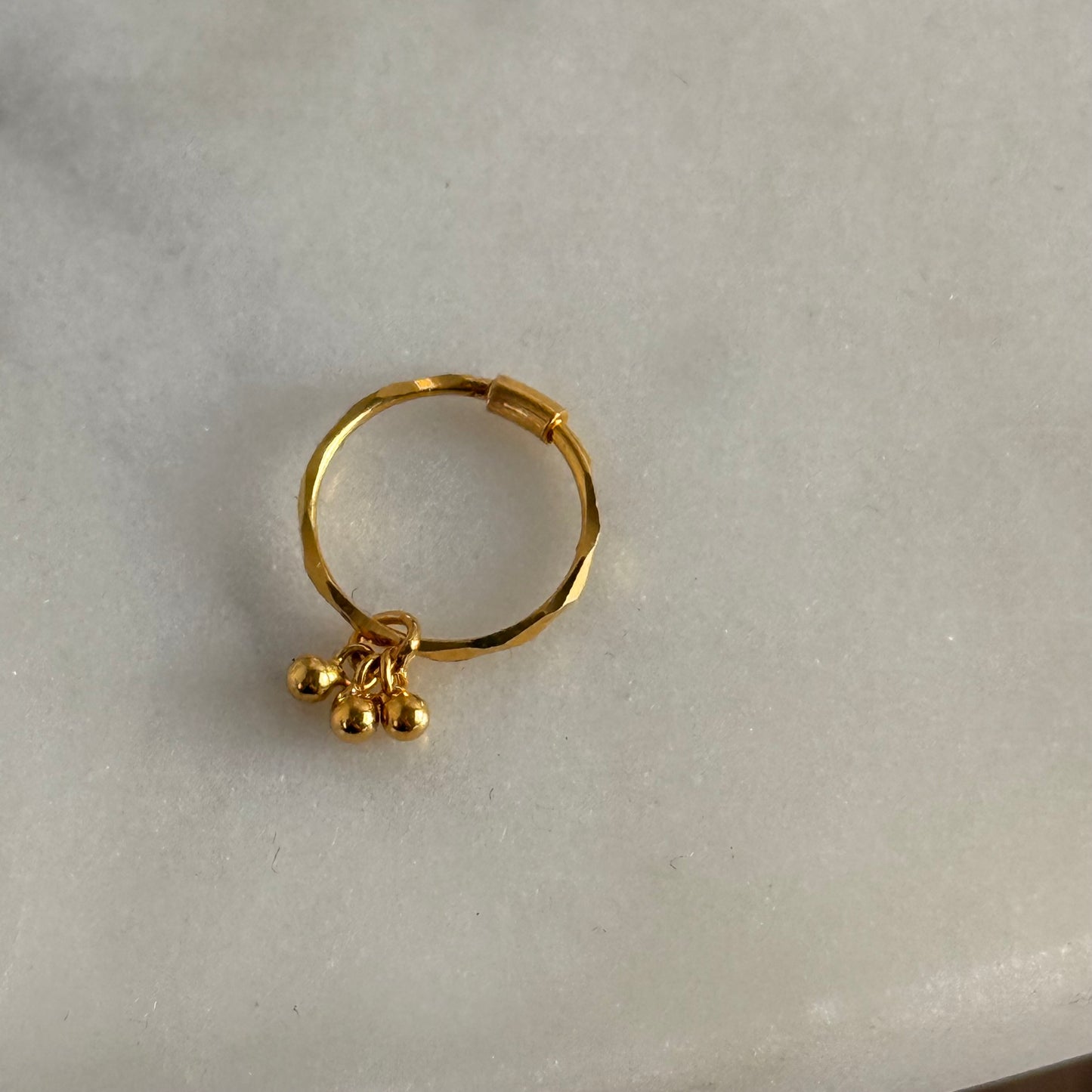18ct triple dangly hoop | 8mm