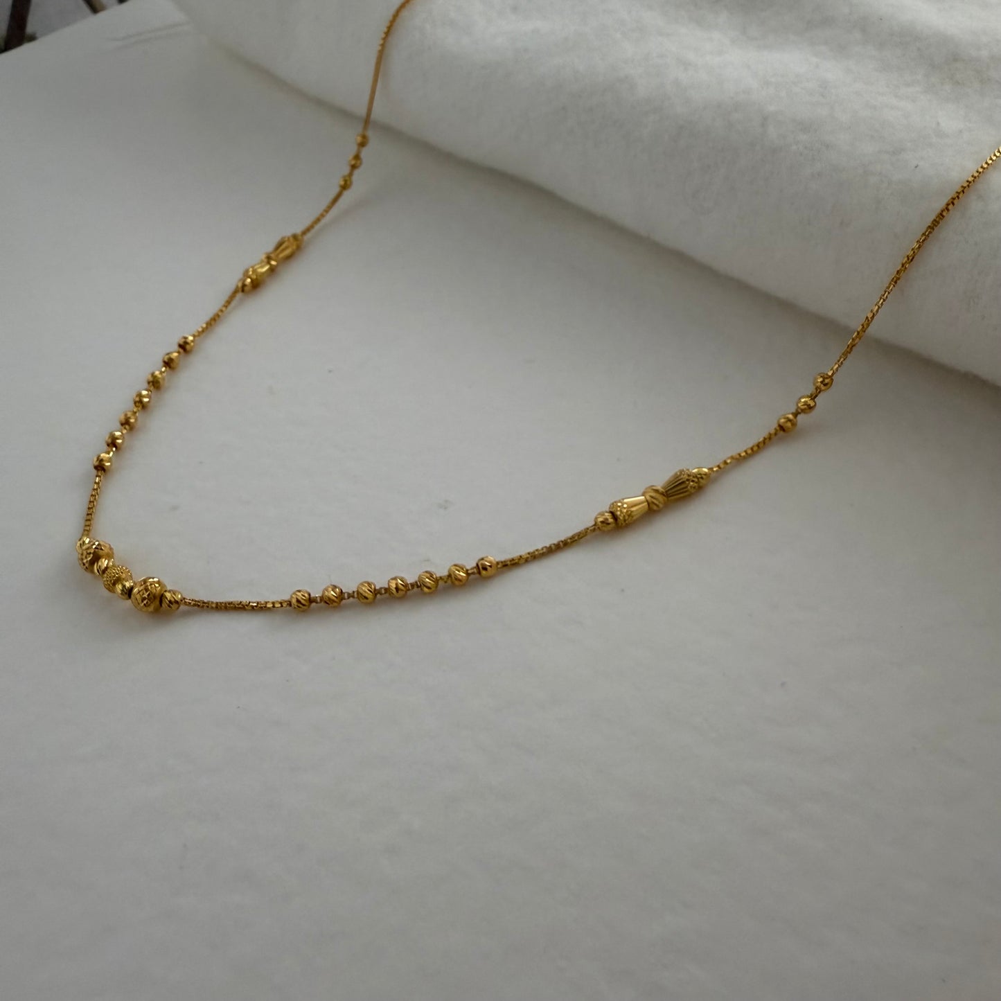 22ct gold mala | 18.5 inches