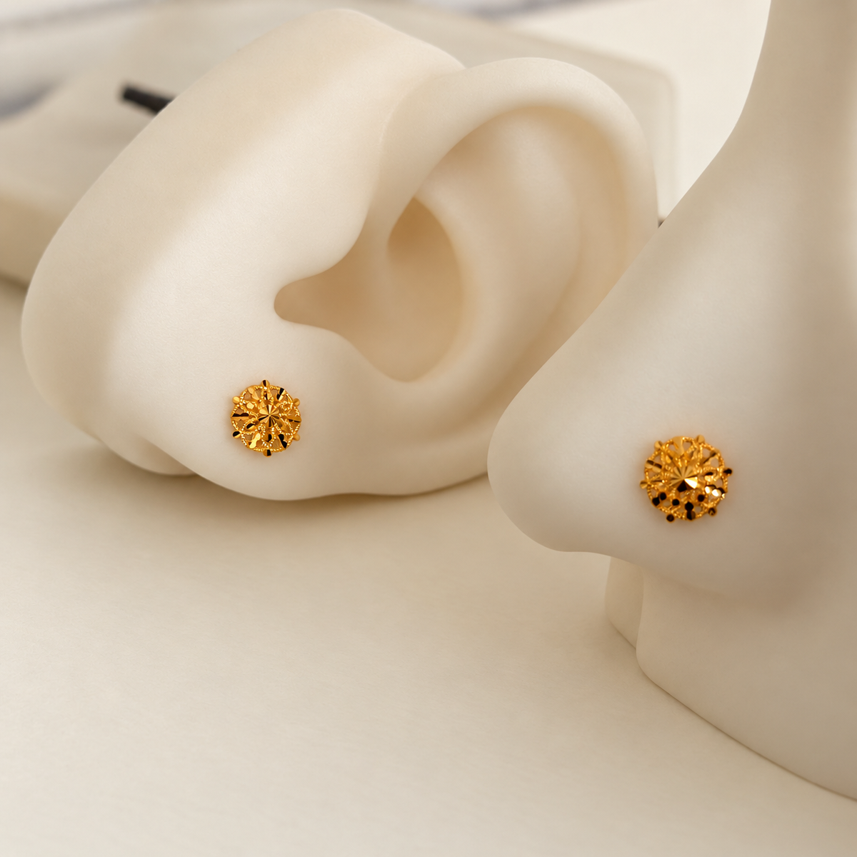 Autumnal Collection | Marigold, 18ct Gold Studs (8mm)