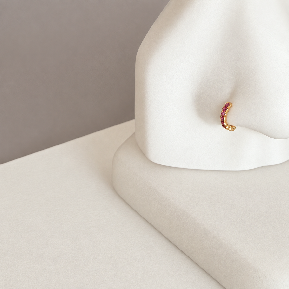 Petite moon stud | 6mm