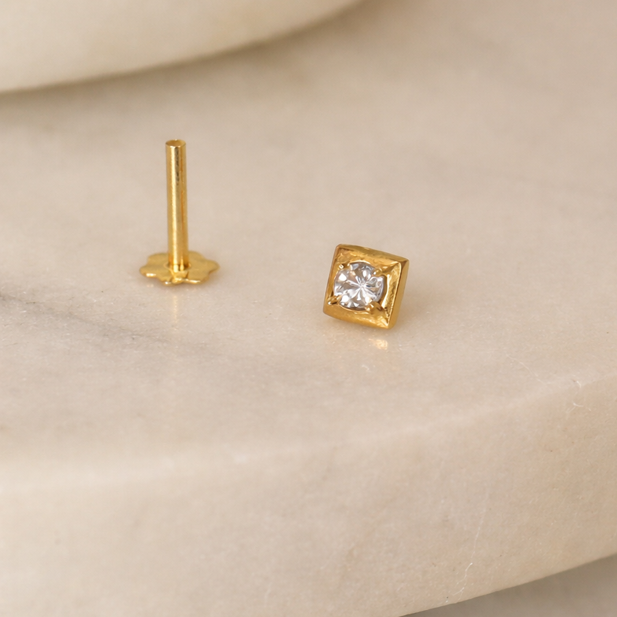 18ct gold stud | 3.5mm