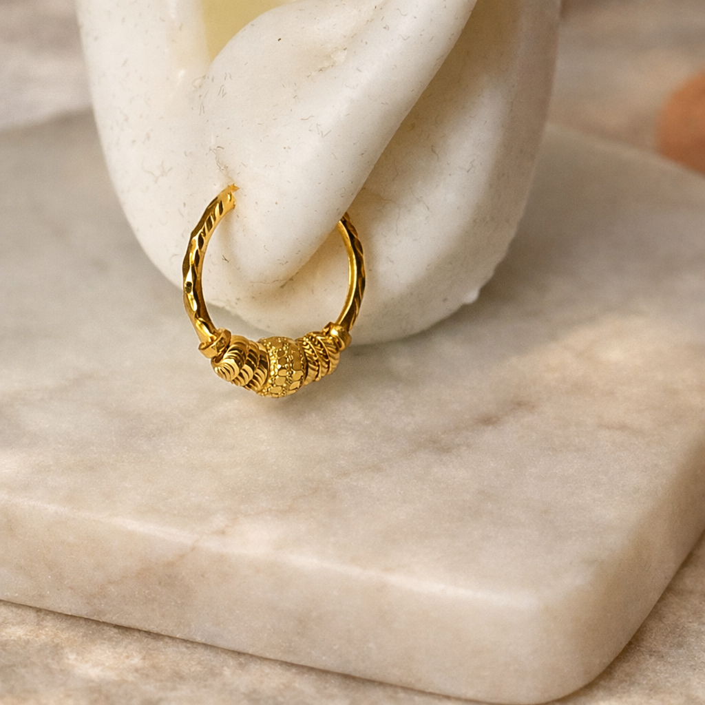 Maha, 22ct gold hoop pair | 11mm