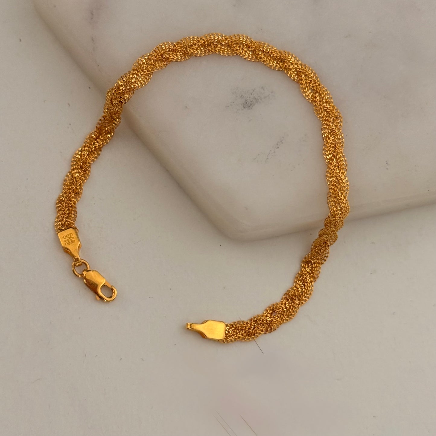 Classic Braid | 22ct gold bracelet