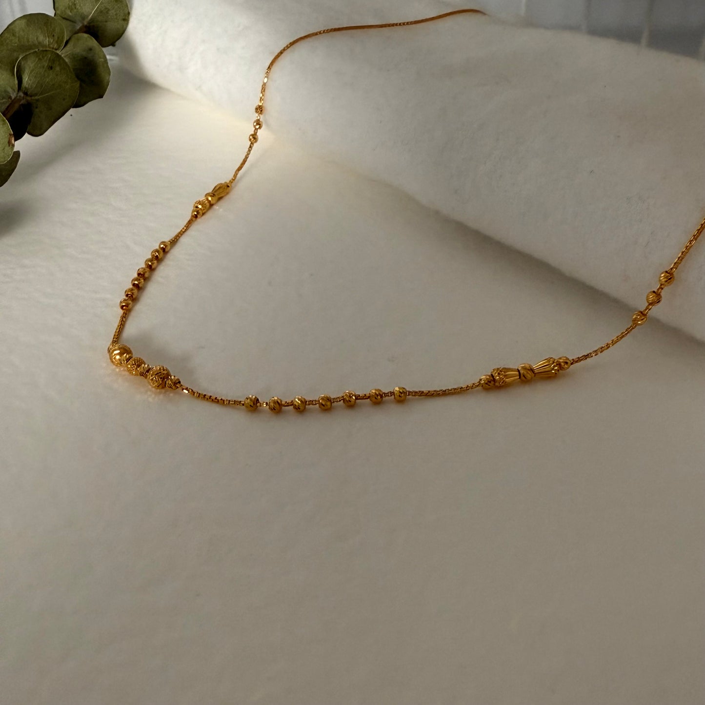 22ct gold mala | 18.5 inches