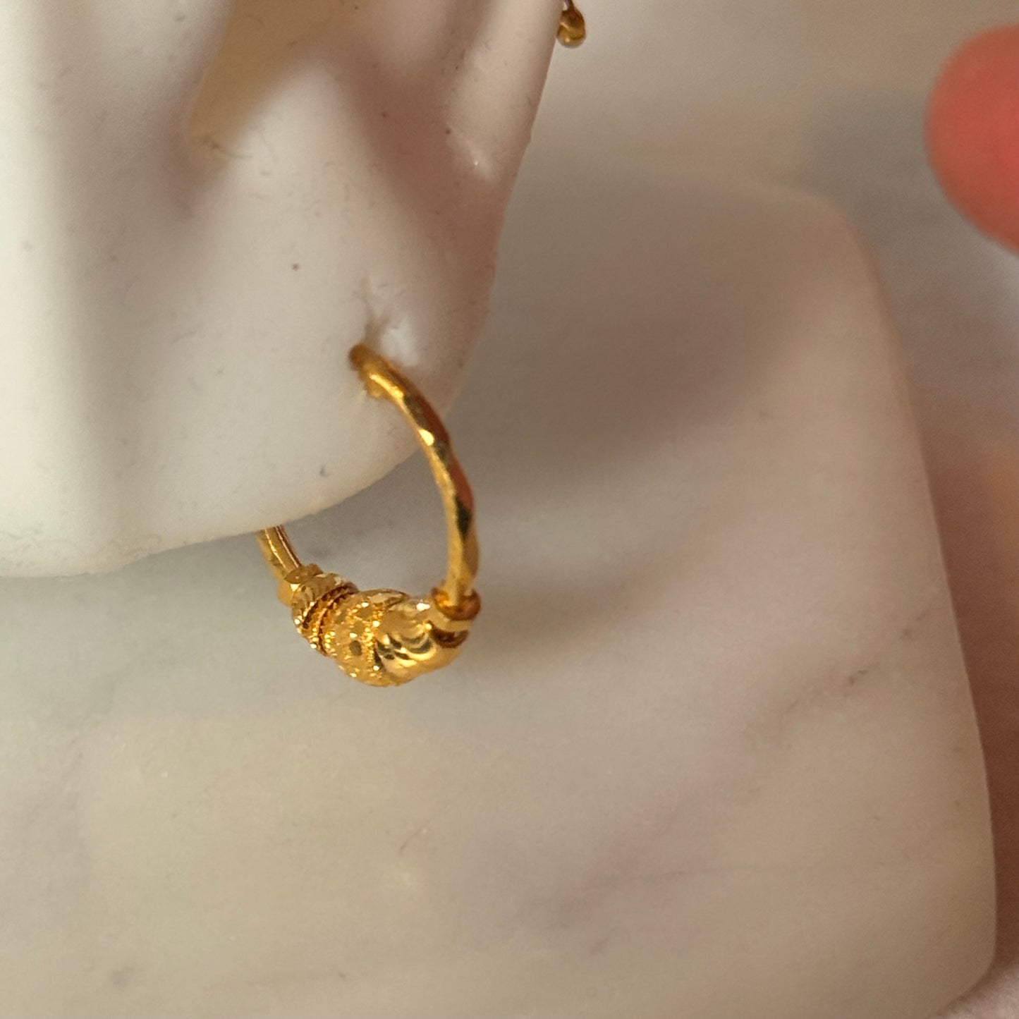 Maha, 22ct gold hoop pair | 11mm