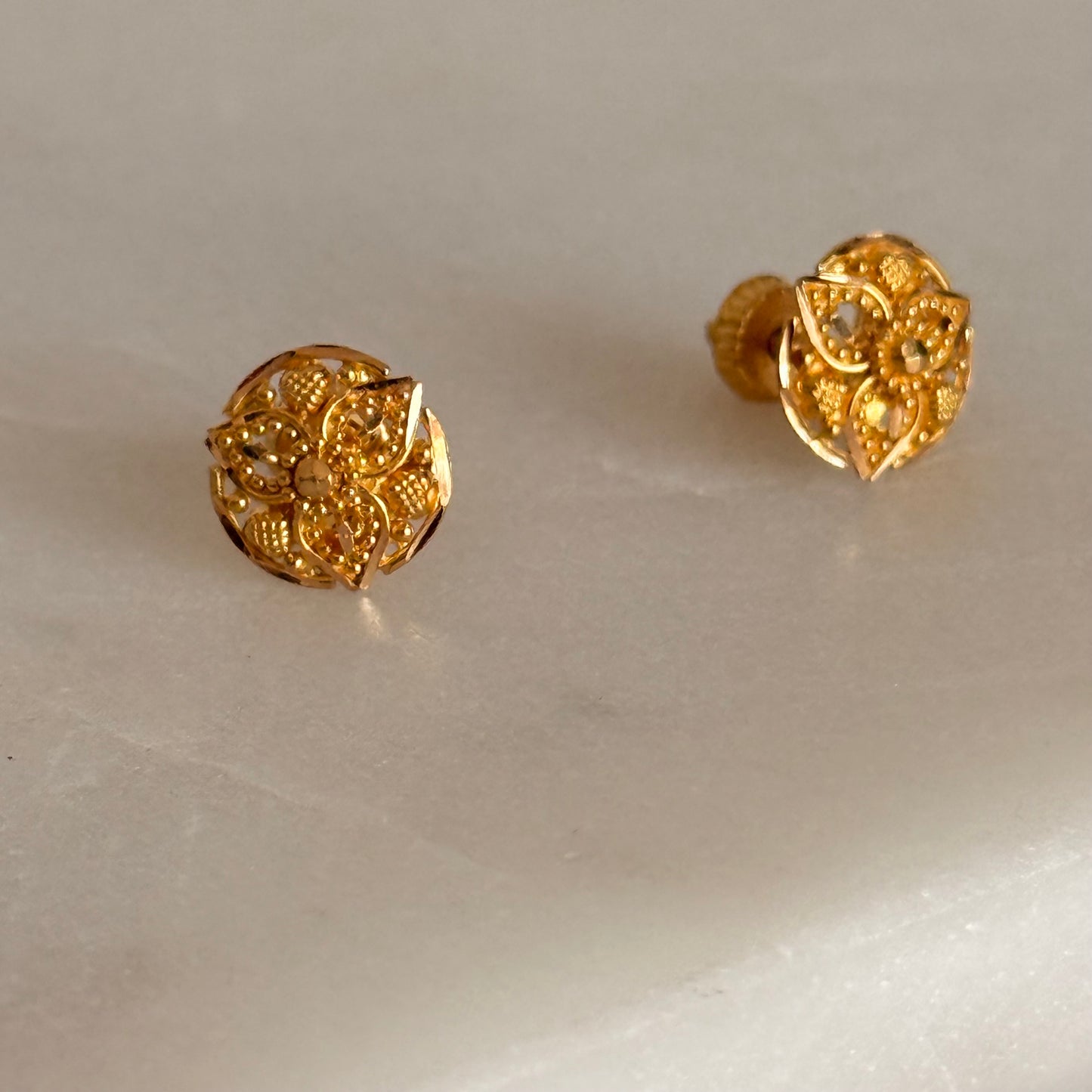 Jaipur - 22ct Gold Stud Pair | 10mm